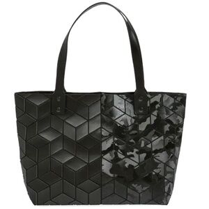 NWT Patrizia Luca Geometric Tote Bag - Black and Camo Design